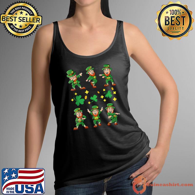 Dancing Dabbing Leprechauns St Patrick's Day Funny T-Shirt Tank Top