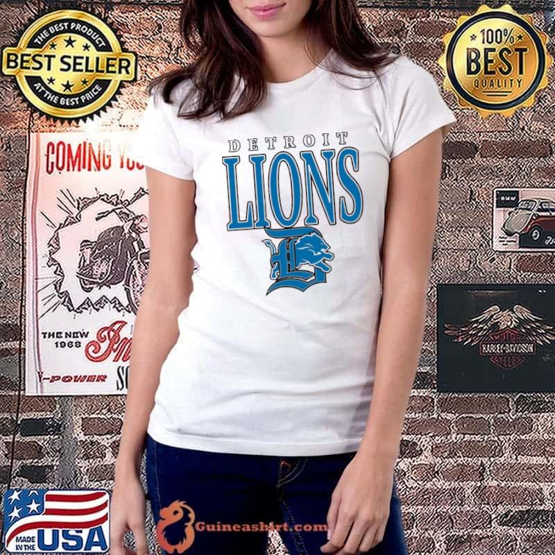 Detroit Lions Vintage NFL Club Shirt Ladiestee