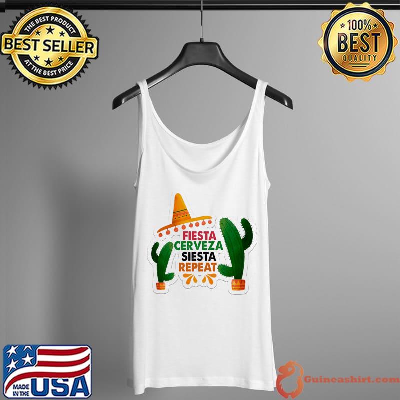 Fiesta Cerveza Siesta Repeat Vintage Shirt Tank Top