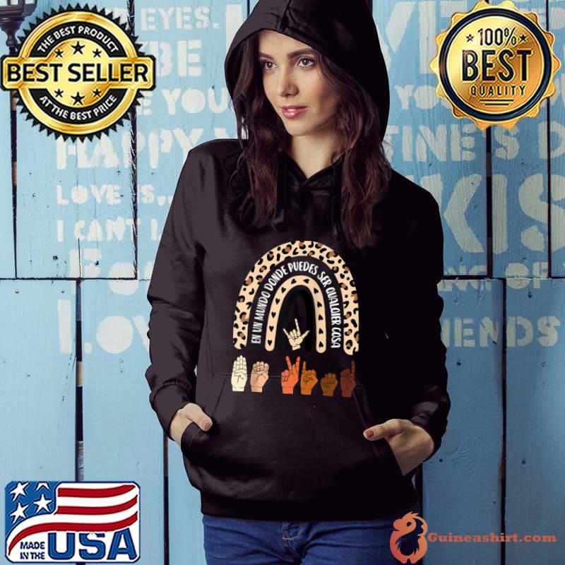 Funny Be Kind Matching Orange Unity Day Rainbow ASL Anti Bullying T-shirt