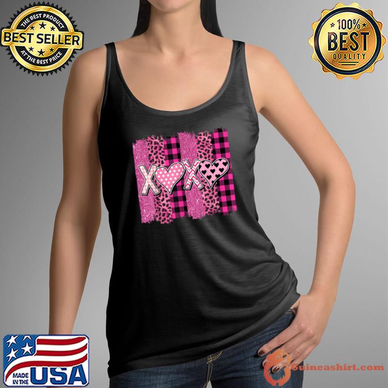 Funny Happy Valentine's Day Funny XOXO Leopard Valentine T-Shirt Tank Top