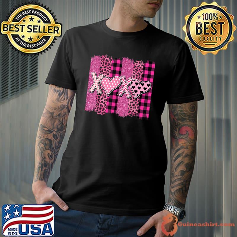 Funny Happy Valentine's Day Funny XOXO Leopard Valentine T-Shirt Unisex