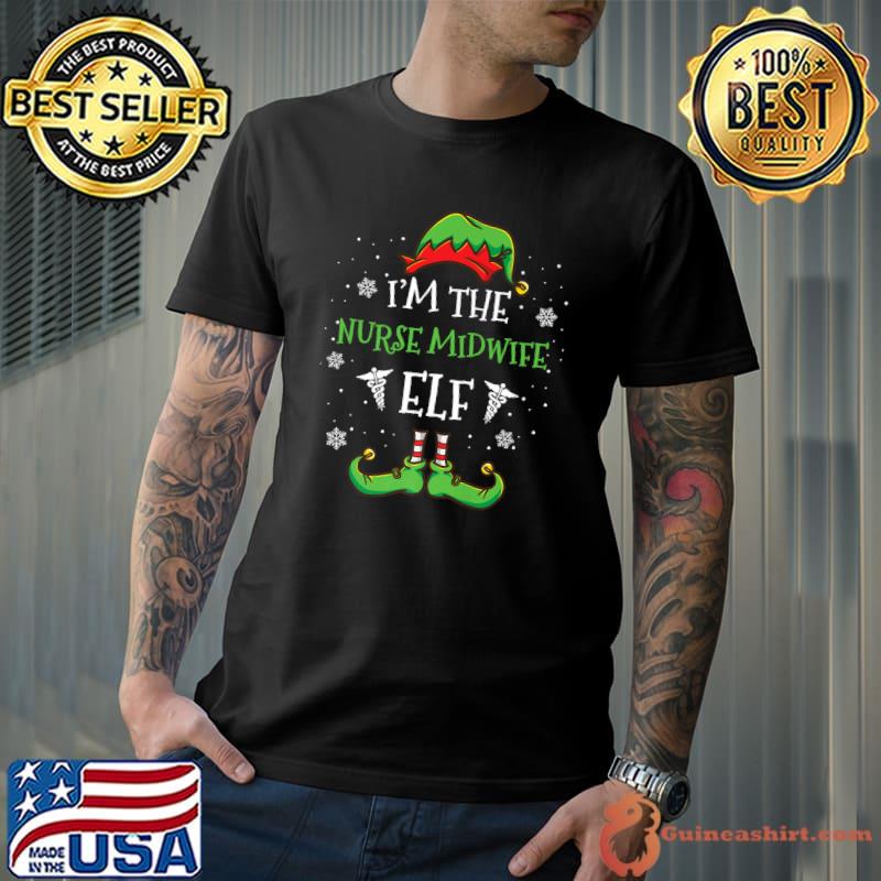Funny Im The Nurse Midwife Elf Christmas Premium T-Shirt