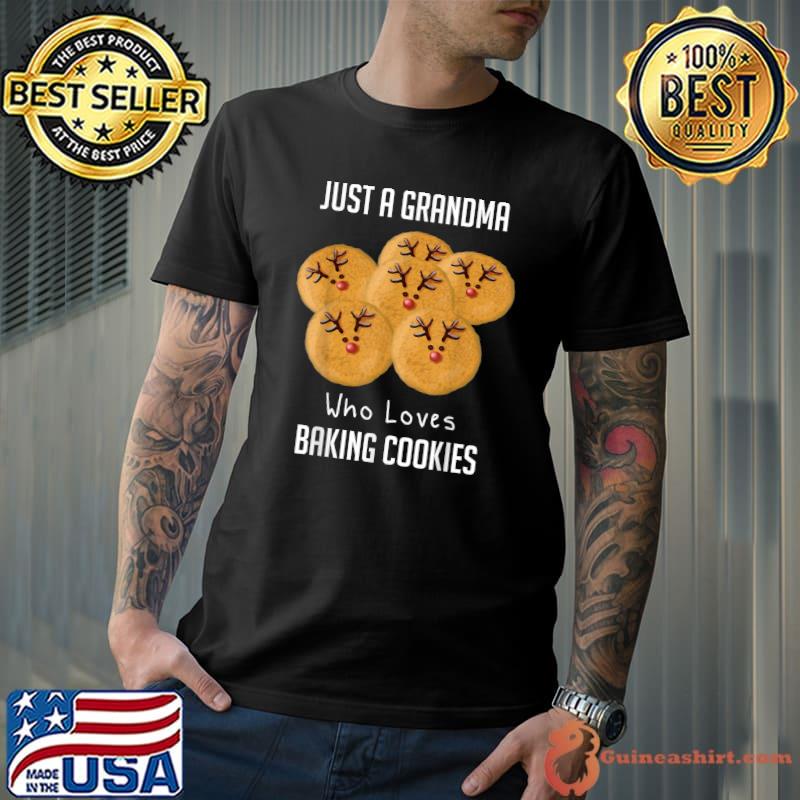 Funny Just A Grandma Who Loves Baking Baking Cookies T-Shirt