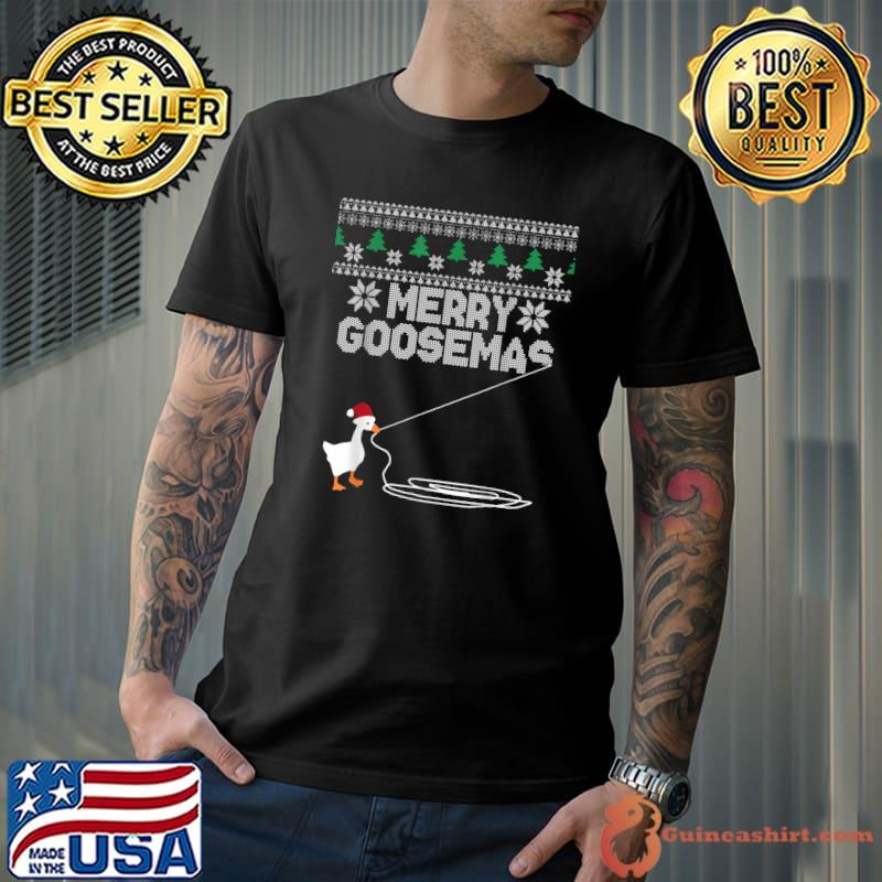 Funny Merry Goosemas Meme Santa Hat Funny Ugly Christmas Holiday T-Shirt