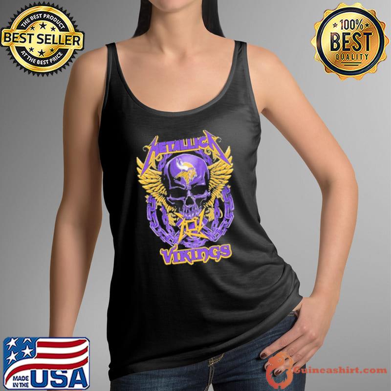 Funny Official Skull Metallica Minnesota Vikings Tank Top