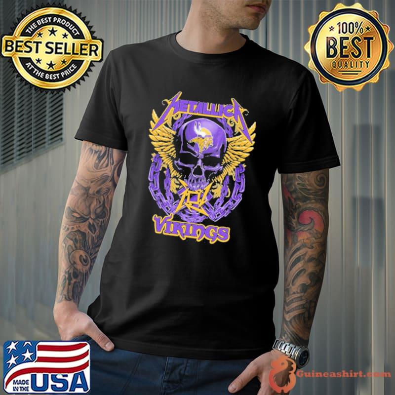 Funny Official Skull Metallica Minnesota Vikings Unisex