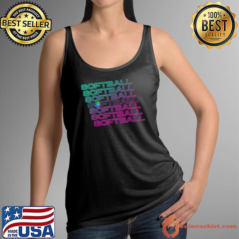Funny Softball Player for Girls Youth and Teens T-Shirt Tank Top