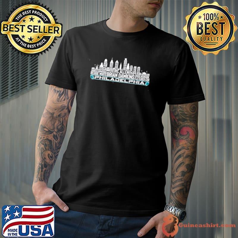 Funny The Legends Philadelphia City Skyline Of The Philadelphia Football Team T-Shirt