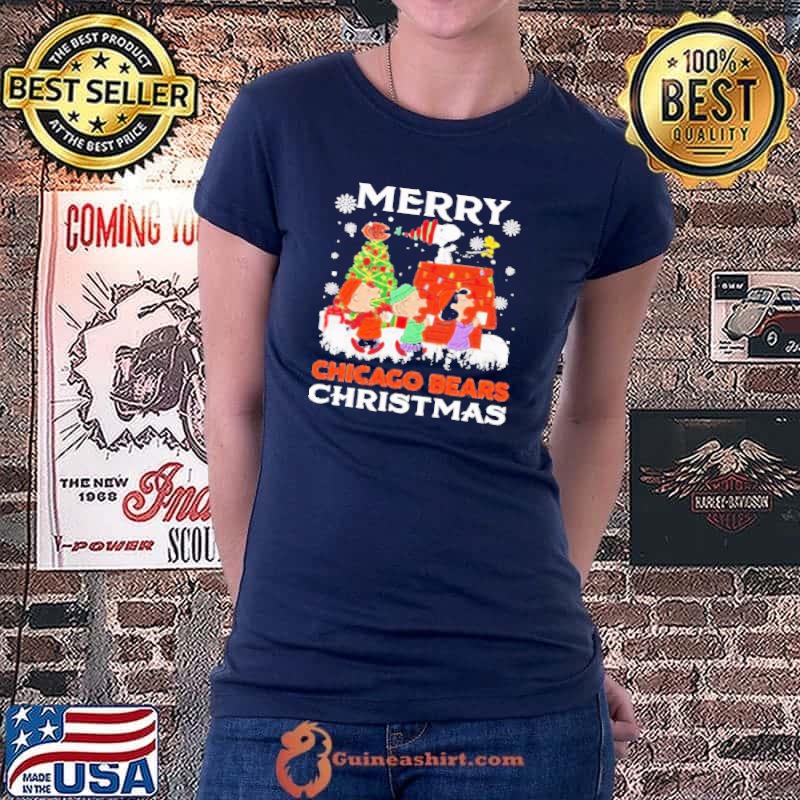 Funny The Peanuts Character Chicago Bears Merry Christmas Shirt -  Guineashirt Premium ™ LLC