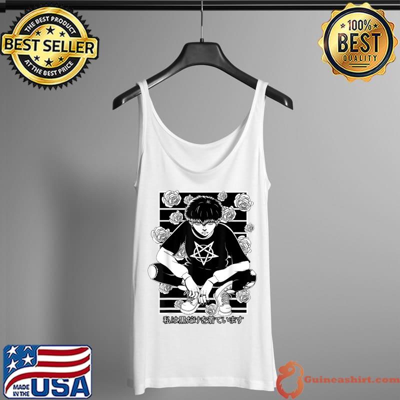 Goth Anime Boy Gothic Japanese Aesthetic Vaporware T-Shirt Tank Top
