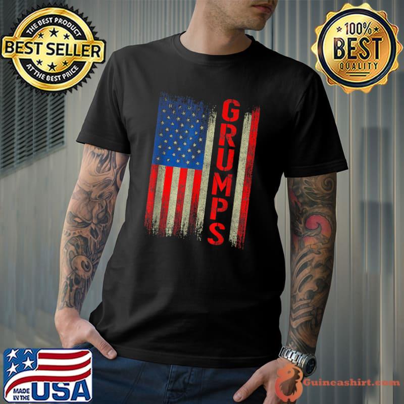 Grumps Gift America Flag Gift For Men Father's Day Funny T-Shirt