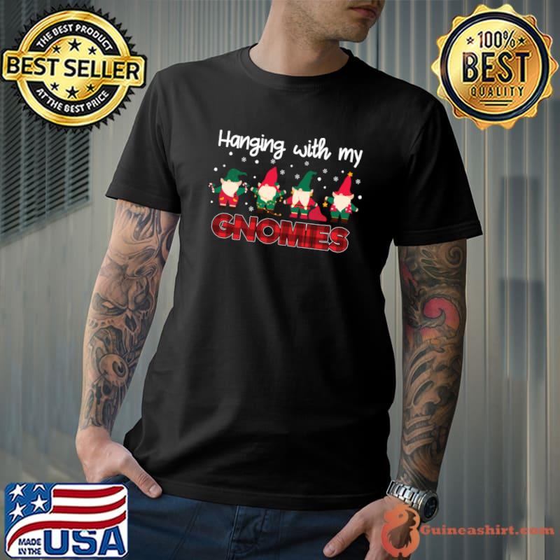Hanging With My Gnomies Buffalo Funny Christmas Gnomes Squad T-shirt
