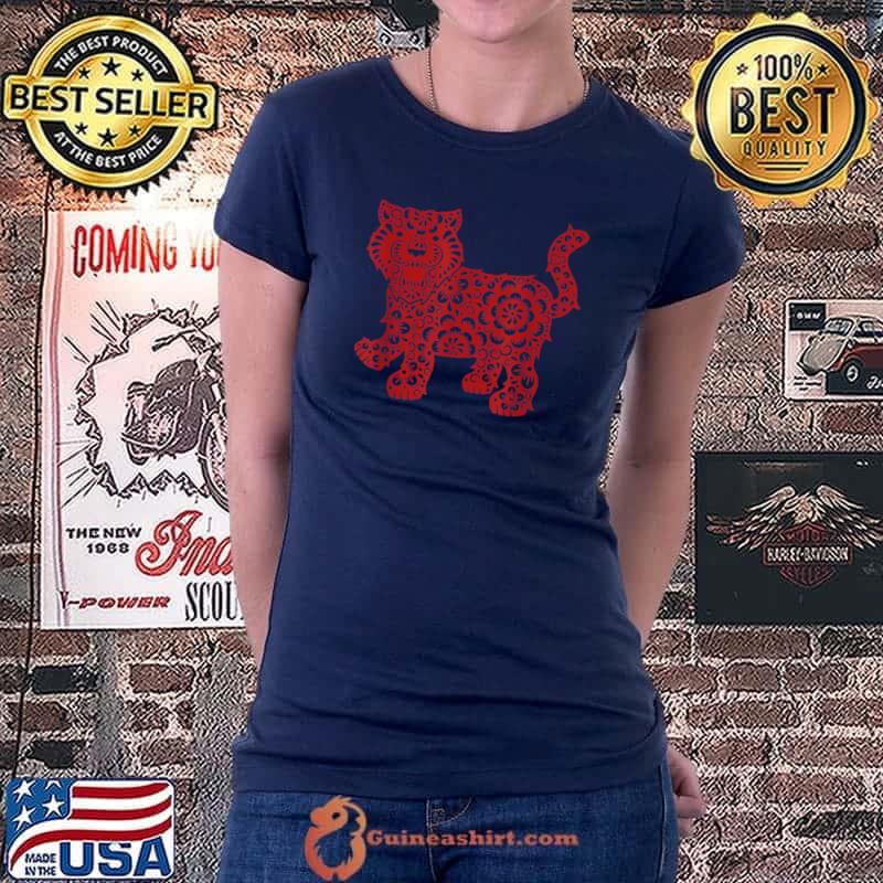 Happy Lunar New Year 2022 Cute Chinese Tiger Decorations T-Shirt Ladiestee