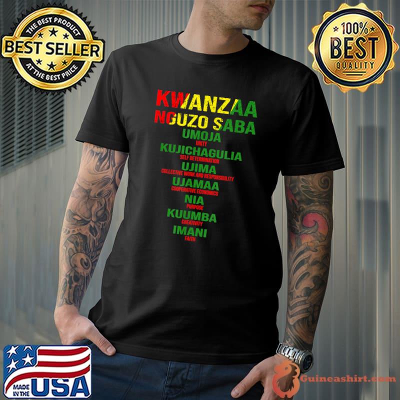 Kwanzaa - Nguzo Saba - The Seven Principles T-Shirt