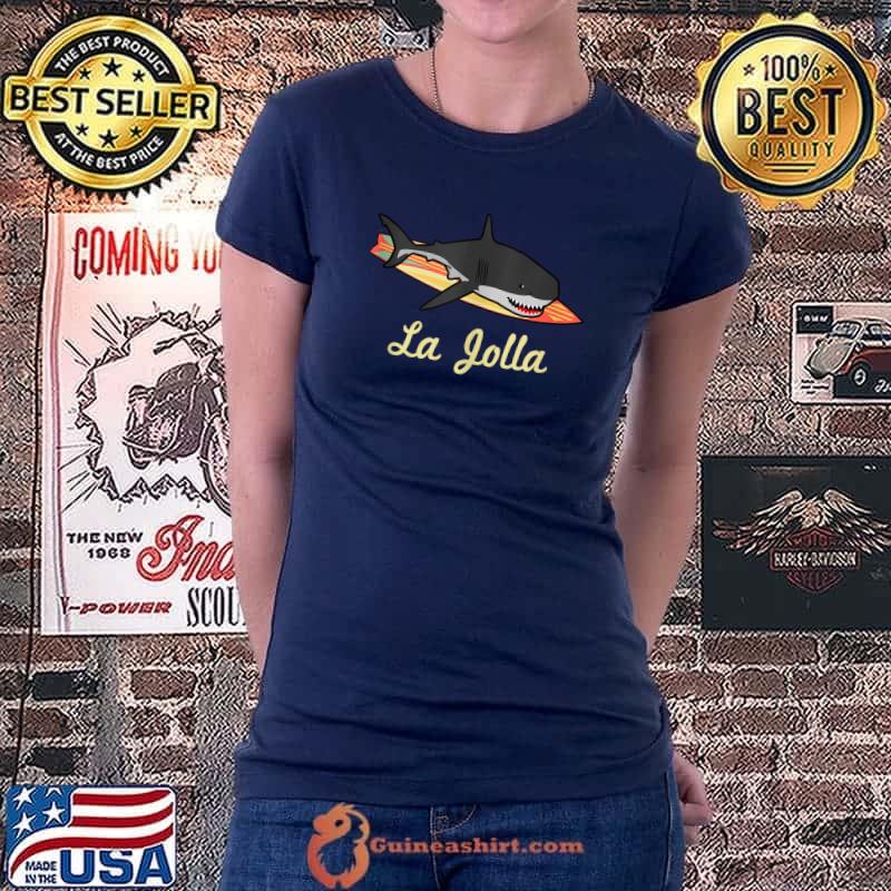 La Jolla Beach Souvenir Graphic Surf California T-Shirt Ladiestee