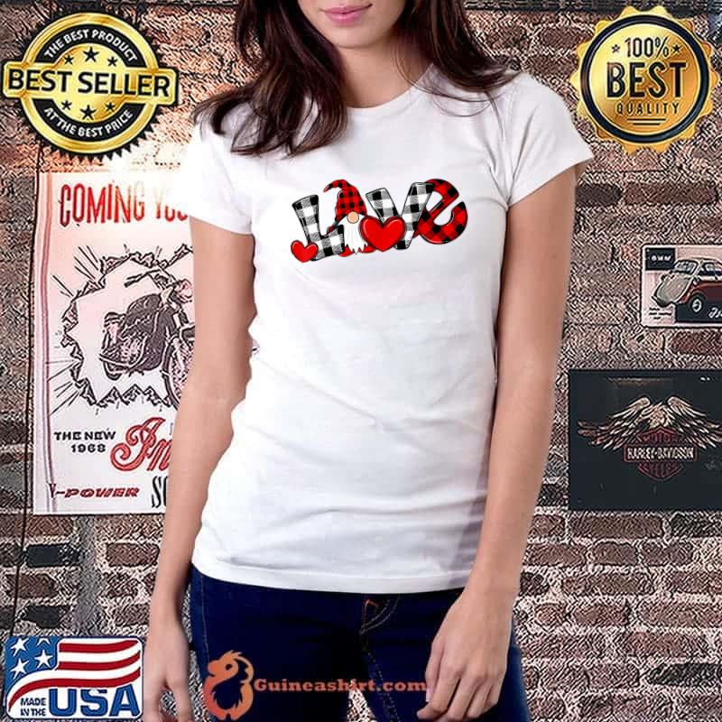 Love Gnome Valentines Day, Love Valentine Gnomes Heart T-Shirt Ladiestee