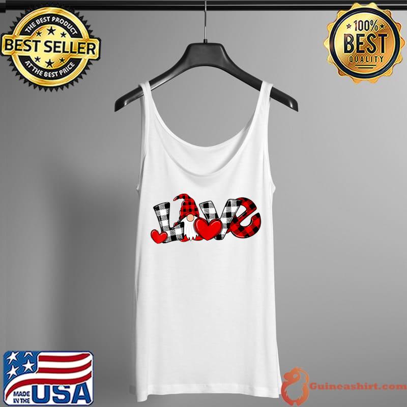Love Gnome Valentines Day, Love Valentine Gnomes Heart T-Shirt Tank Top