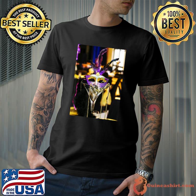 Mardi Gras Capuchon Mask New Orleans Carnival Costume T-Shirt