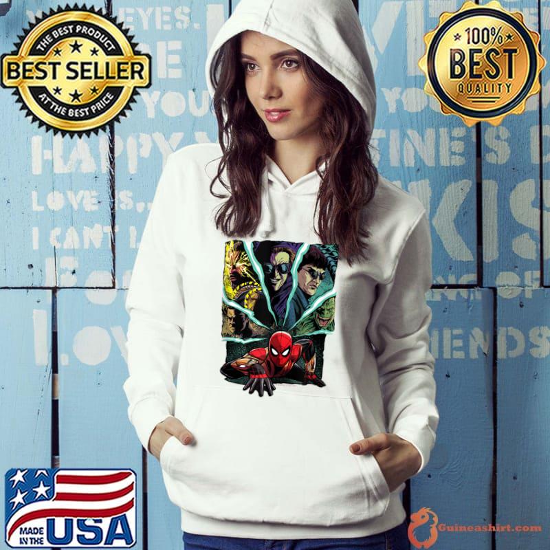 Marvel Spider-Man No Way Home Spider-Man and Foes T-shirt
