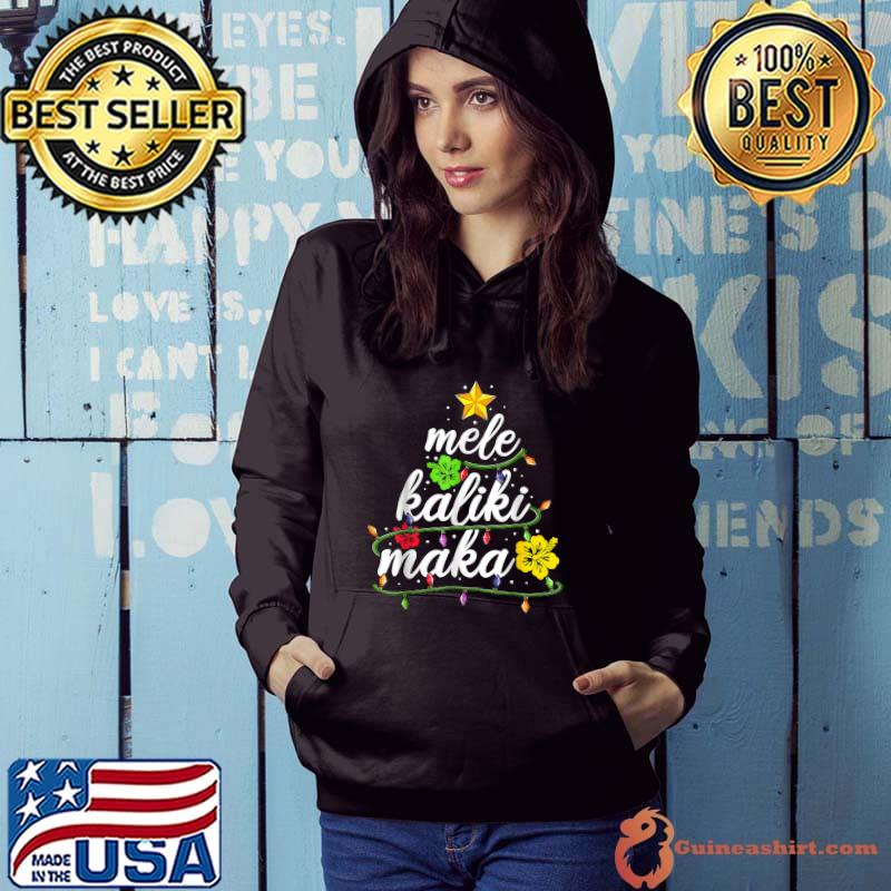 Mele kalikimaka Christmas Hawaiian Apparel, Santa Women Men T-Shirt Hoodie