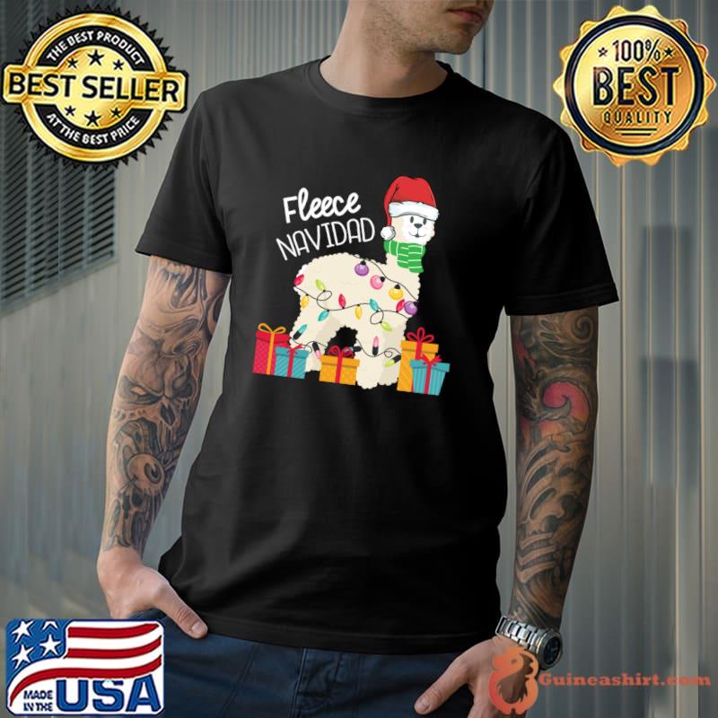 Merry Christmas Funny Navidad Llama Lover Alpaca Xmas Party T-shirt