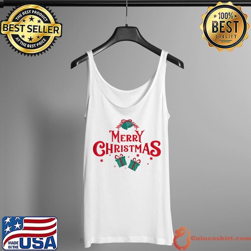 Merry Christmas T Shirt Women Men Kids Funny Letter Print T-Shirt Tank Top