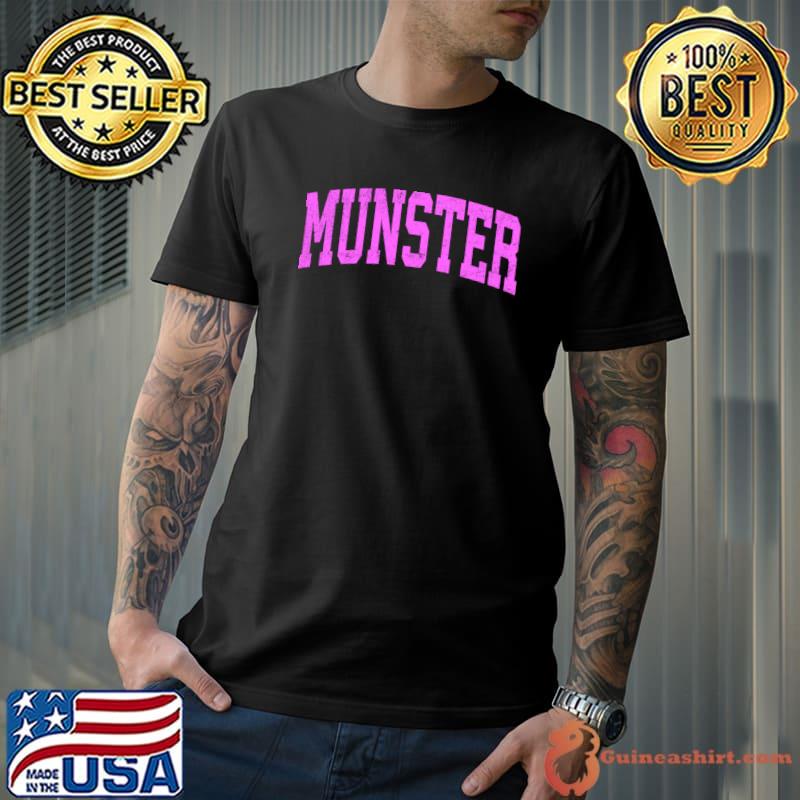 Munster Indiana IN Vintage Athletic Sports Pink T-shirt