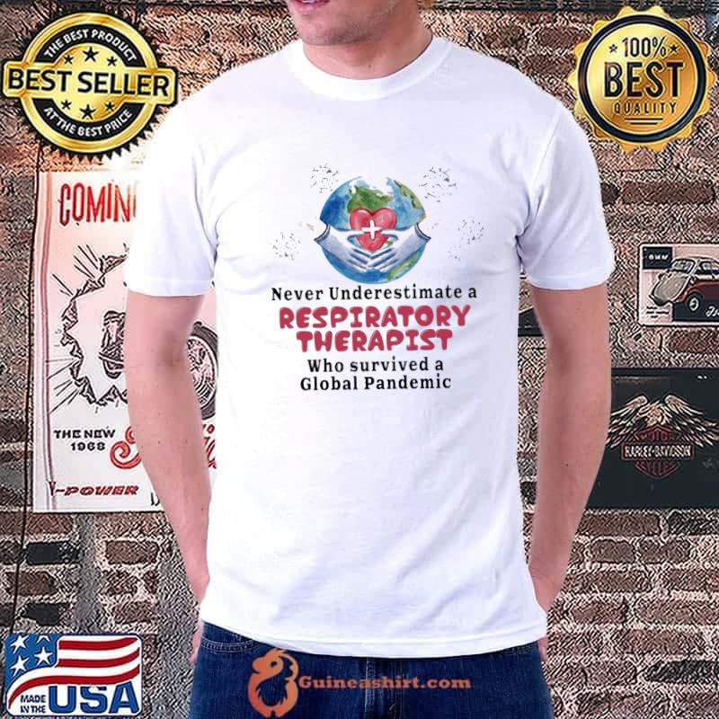 Never Underestimate A Respiratory Therapist Who Survived A Golbal Pandemic Shirt Unisex