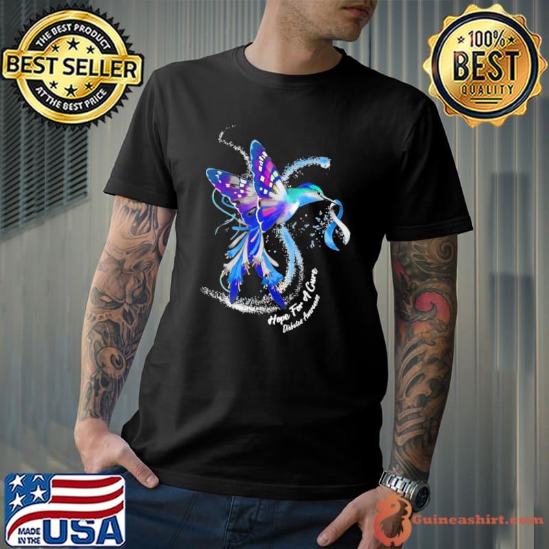 Nice Bird Hope For A Cure Diabetes Awareness Christmas Shirt Unisex
