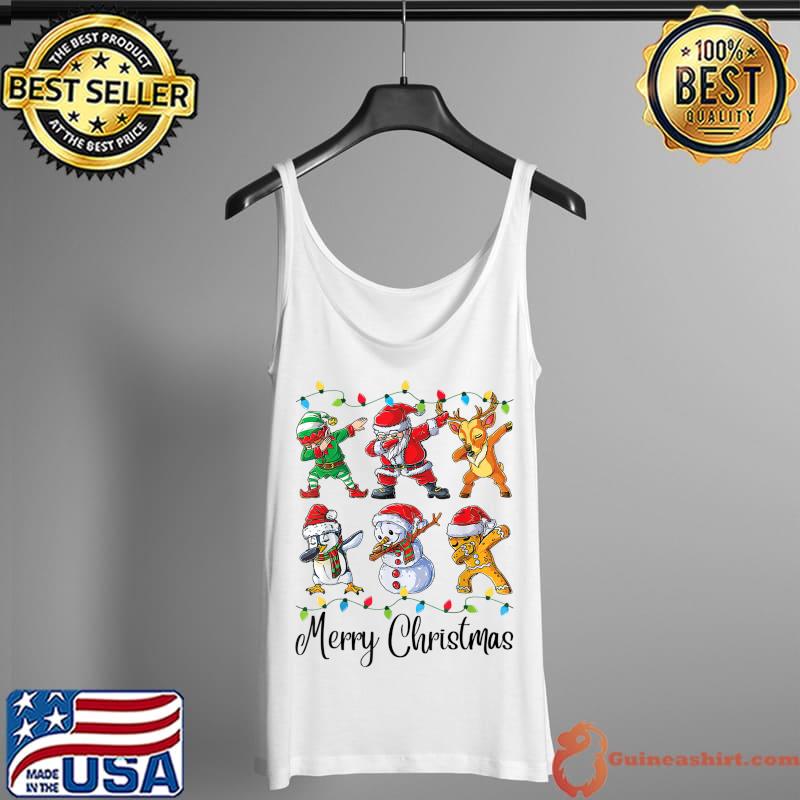 Nice Christmas Dabbing Santa Friends Matching Family Christmas T-Shirt Tank Top