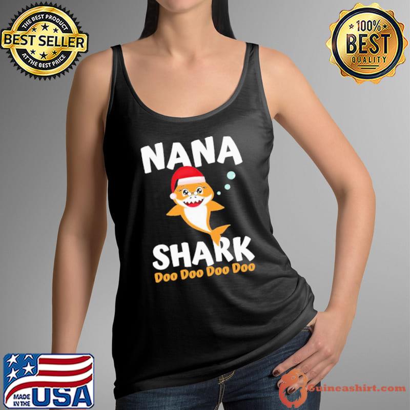 Nice Cute nana shark christmas mommy shark daddy shark Tank Top