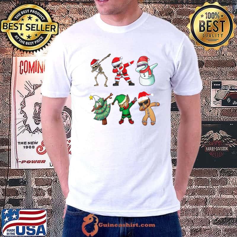 Nice Funny Dapping santa Elf Friends Christmas Kids gingerbread T-Shirt