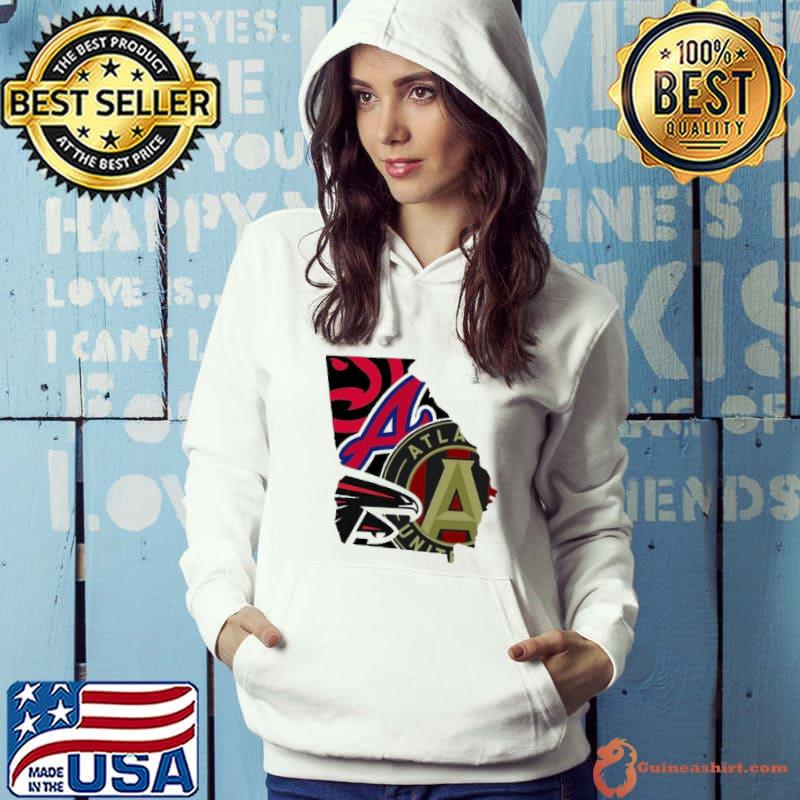 Nice Georgia Teams 4 Logo Atlanta Braves Falcons Shirt