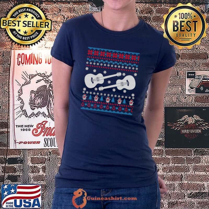 Nice Guitar Ugly Chirstmas Pajama Costume Guitarist T- Ladiestee