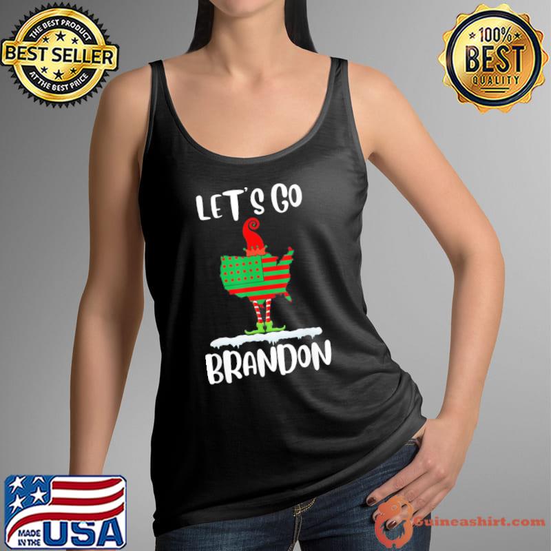 Nice Let’s Go Brandon Brayden Braden US Flag Sassy Elf Christmas T-Shirt Tank Top