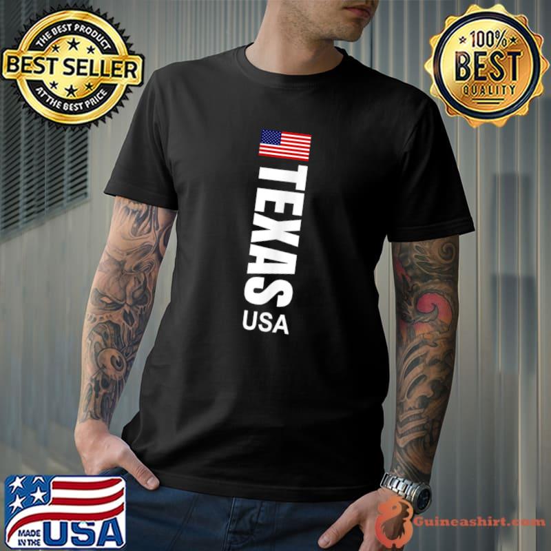 Nice US American Flag Texas USA States T- Unisex