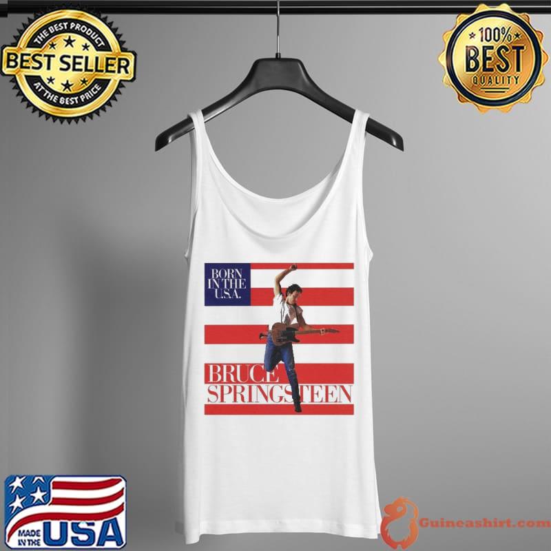 Official Bruce Springsteen Born In The USA Flag Shirt Tank Top