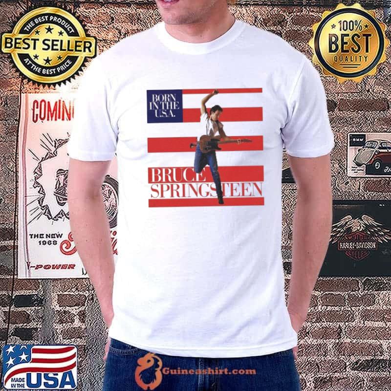 Official Bruce Springsteen Born In The USA Flag Shirt Unisex