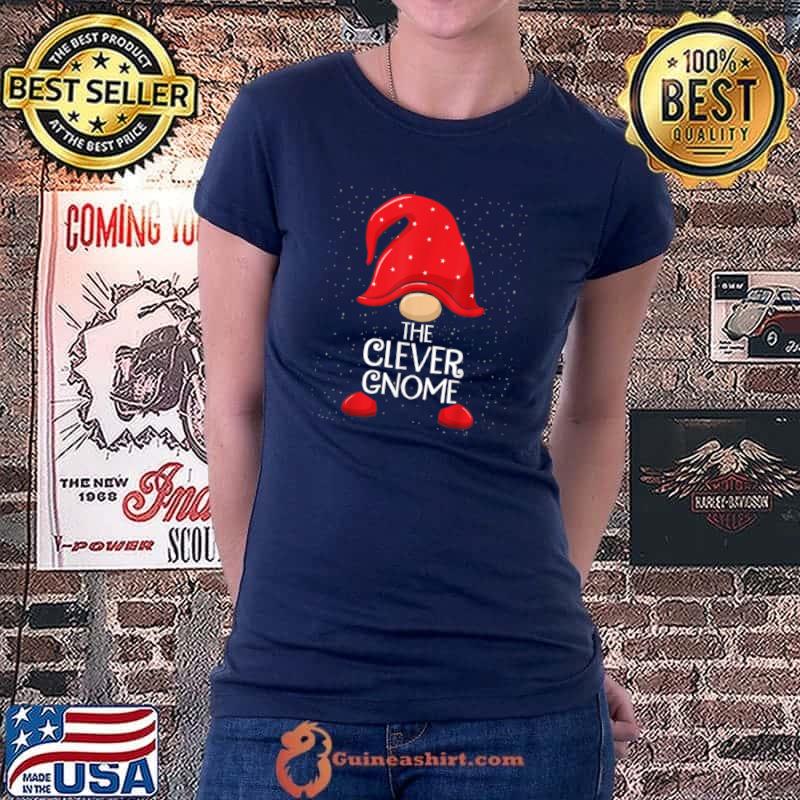 Official Clever Gnome Matching Family Group Christmas Party Pajama T Shirt
