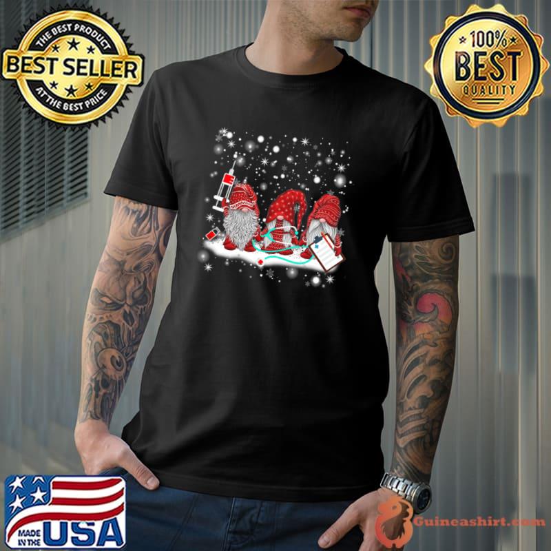 Official Gnomes Nurse Hat Christmas Pajama Nursing Ugly Sweater Xmas T- Unisex