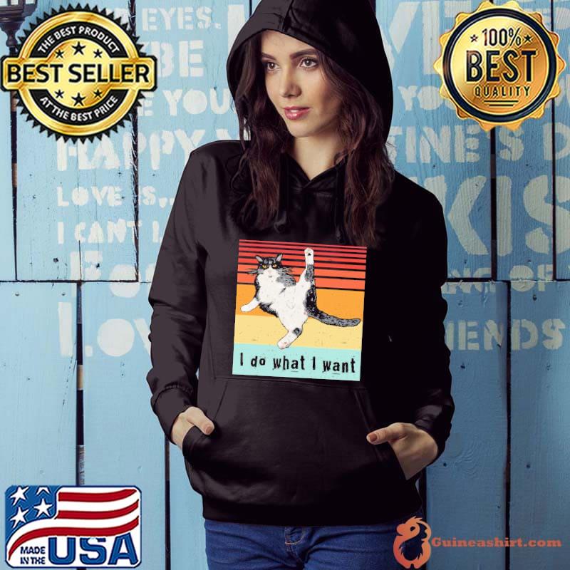 Official I Do What I Want Cat Vintage Shirt