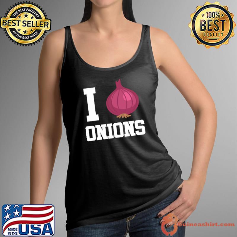 Official I Love Onions Onion Vegetable Chef Cooking Kitchen T- Tank Top