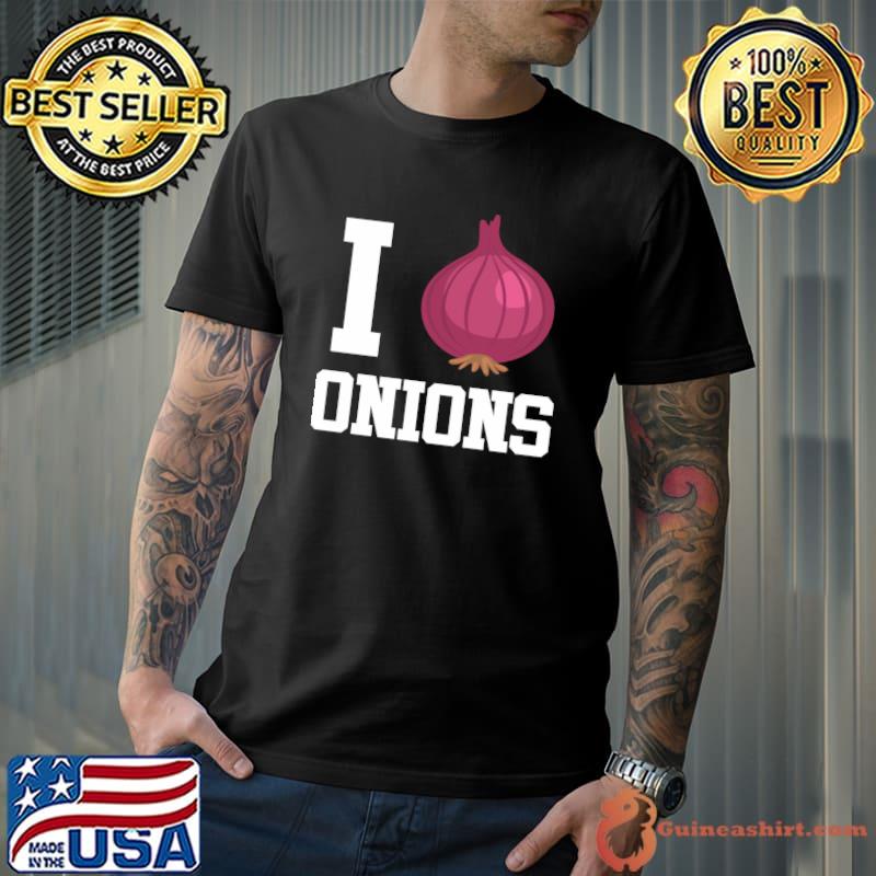 Official I Love Onions Onion Vegetable Chef Cooking Kitchen T-shirt