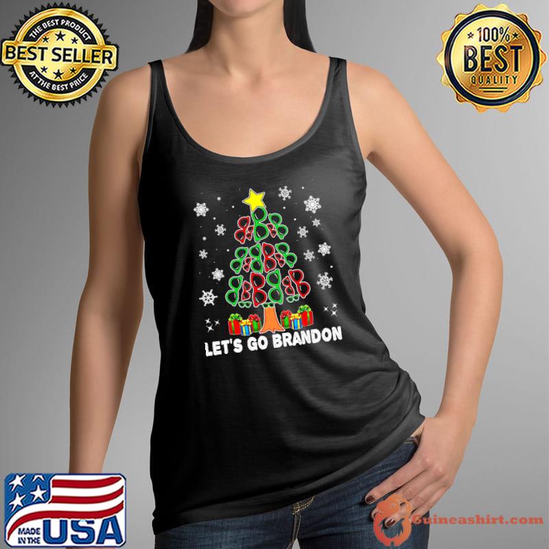 Official Lets go brandon sunglasses tree xmas Tank Top