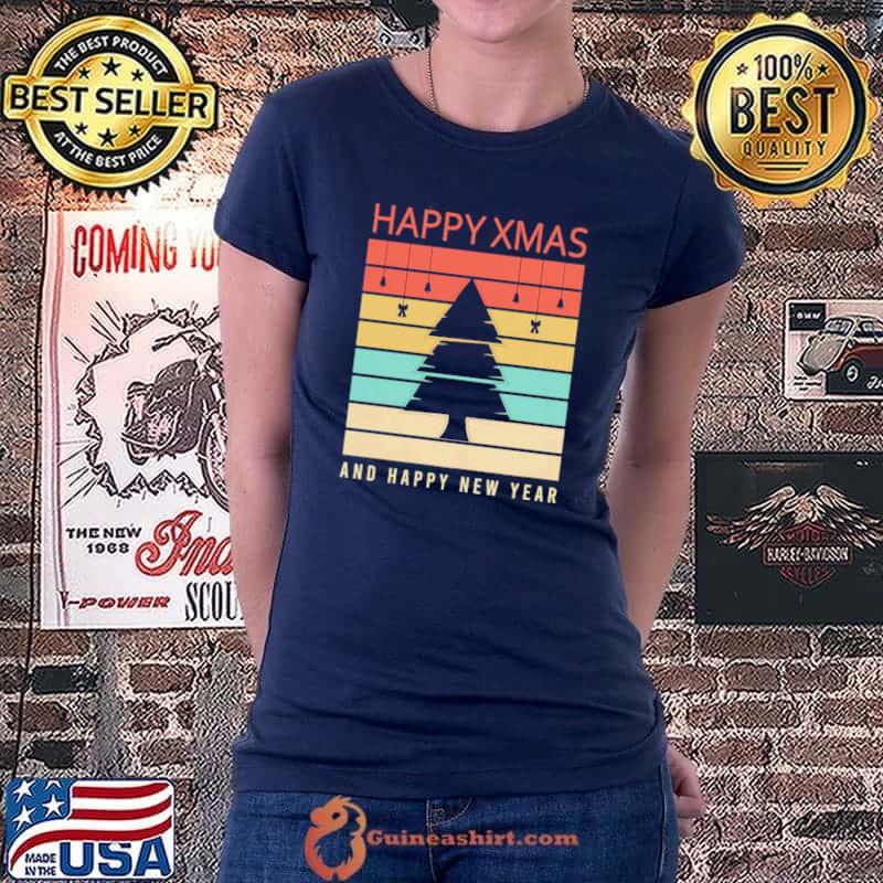 Official Lovely Happy Xmas And Happy New Year Christmas Tree Shirt