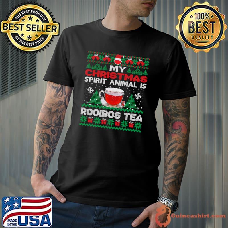 Official My Spirit Animal Is Rooibos Tea Funny Ugly Christmas Sweater T- Unisex