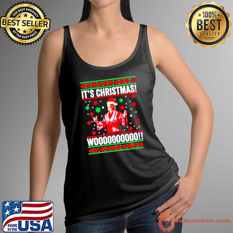Official Ric Flair it’s Christmas woooooooooo Christmas Tank Top