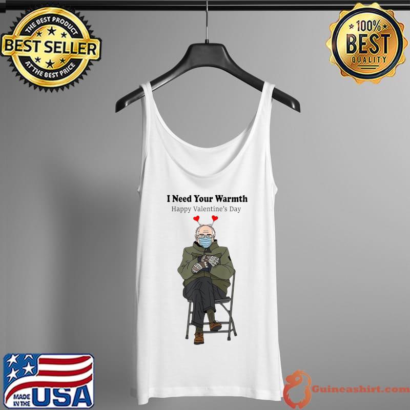 Original Bernie Sanders Mittens Sitting Wearing Mask Valentine’s day T-Shirt Tank Top