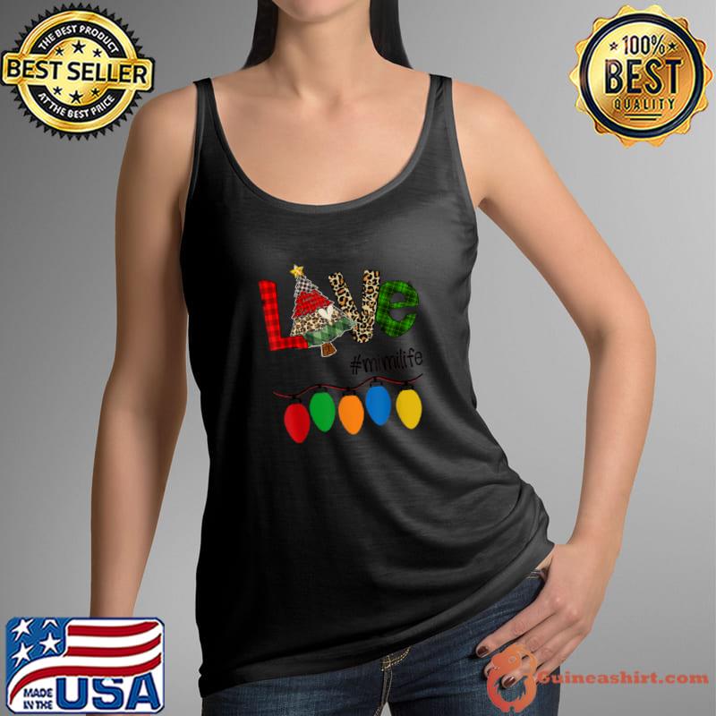 Original Christmas tree Love mimi Life women Christmas light T Shirt Tank Top